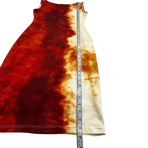 Isabel‎ de Pedro Tie Dye Knee Length Bodycon Dress Red Size 4 Baddie Maximalist - Picture 8 of 8
